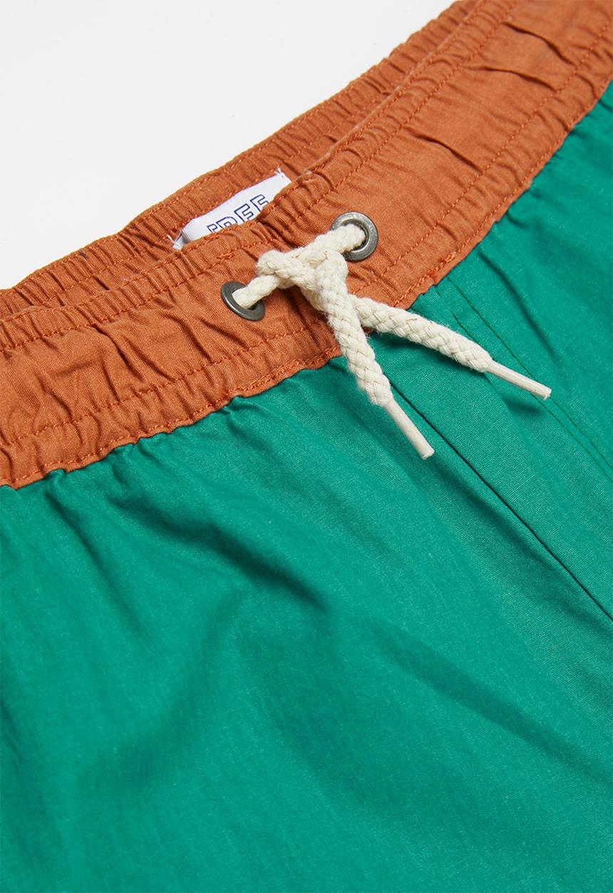 Free by Cotton On - Boys Volly short - blue & roasted almon 