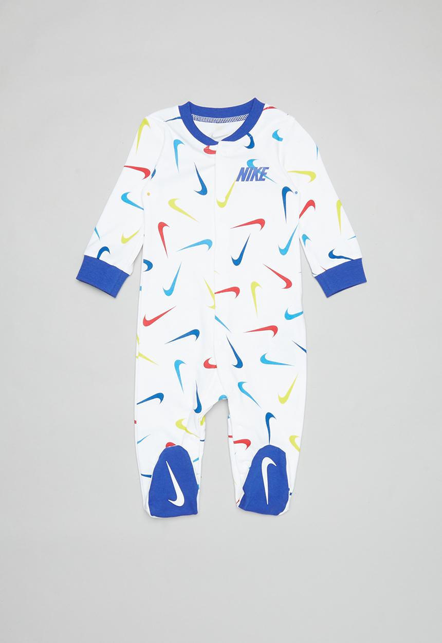 Nike - Nike boys swooshfetti footed coverall - white