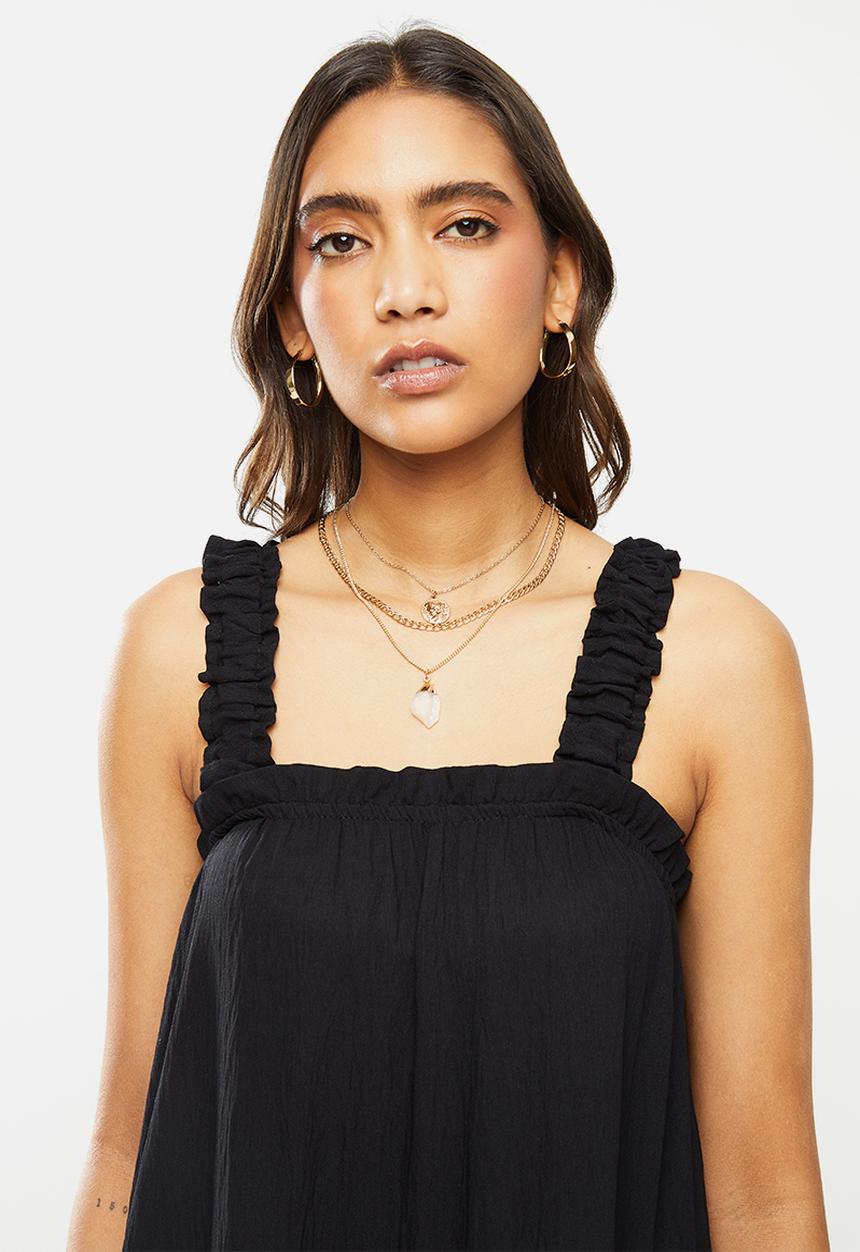 Me&B - Black tiered sundress - black 