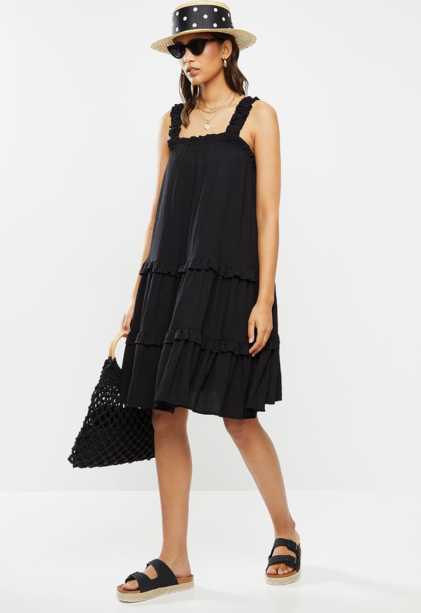 Me&B - Black tiered sundress - black 