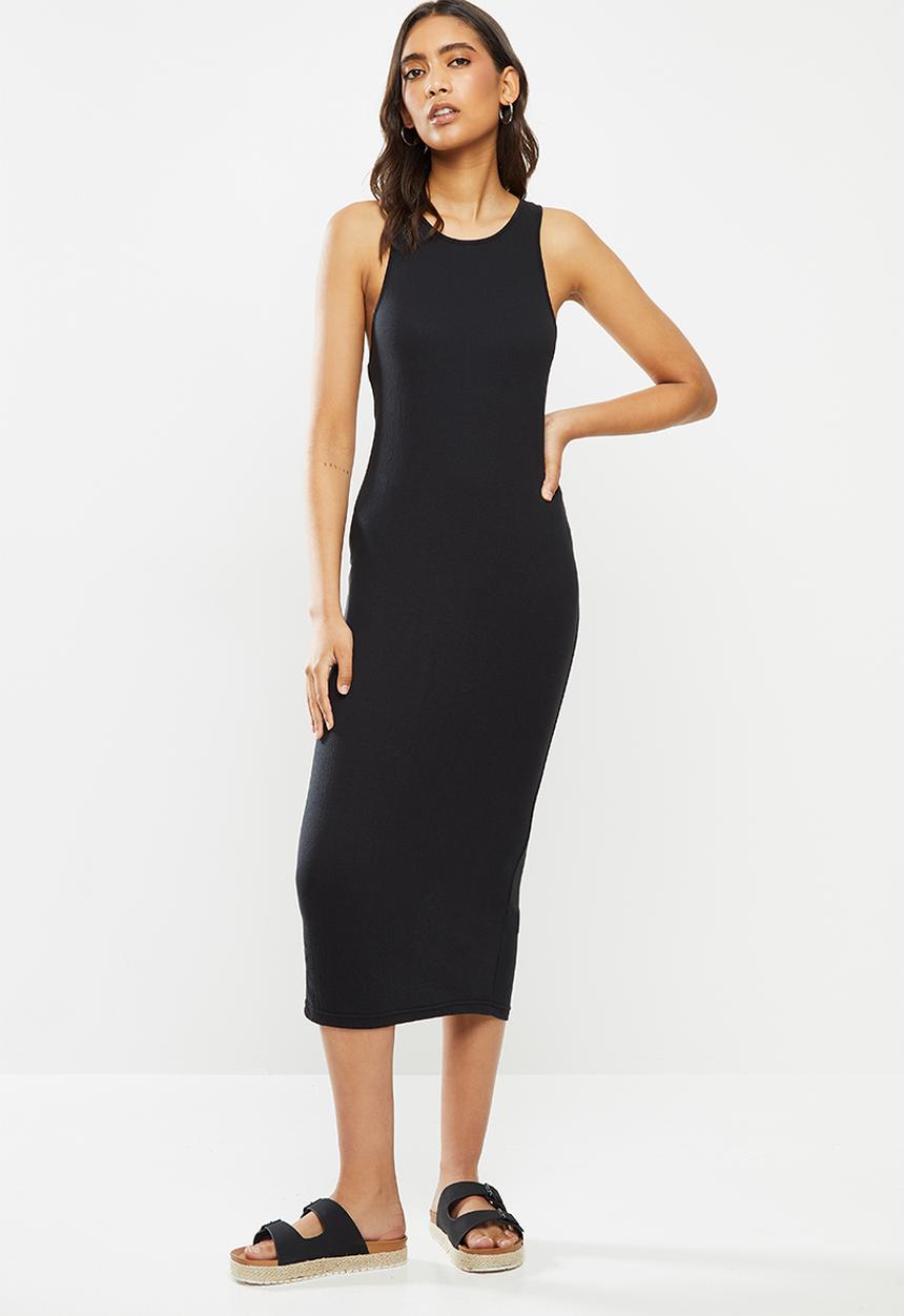 Me&B - Racer neck bodycon - black 