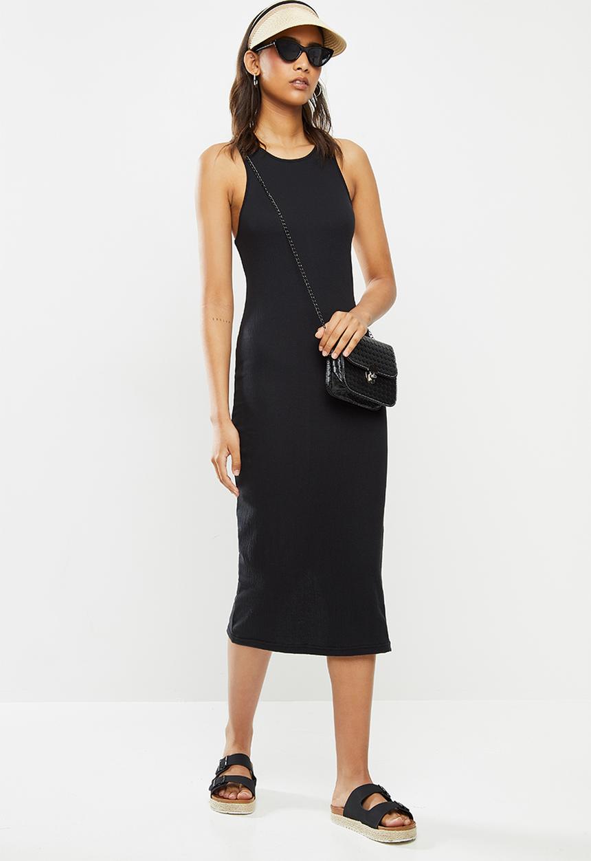 Me&B - Racer neck bodycon - black 