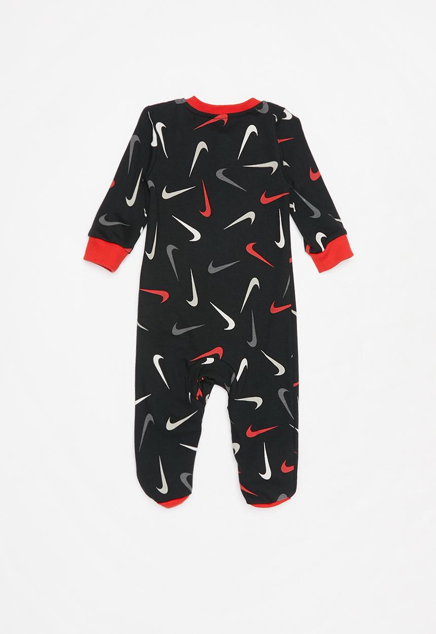 Nike - Nike boys swooshfetti footed coverall - black