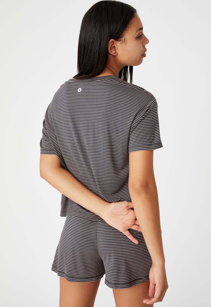 Cotton On - Sleep recovery crew T-shirt - charcoal 