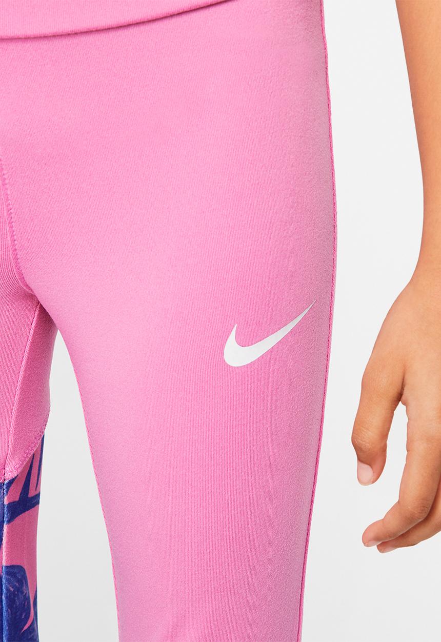 Nike - Nike girls dri fit marker mash legging - pink & blue 