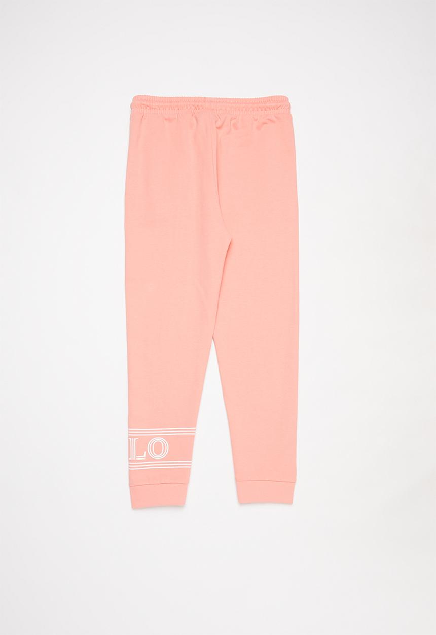 POLO - Girls amy wrap print track pant - pink