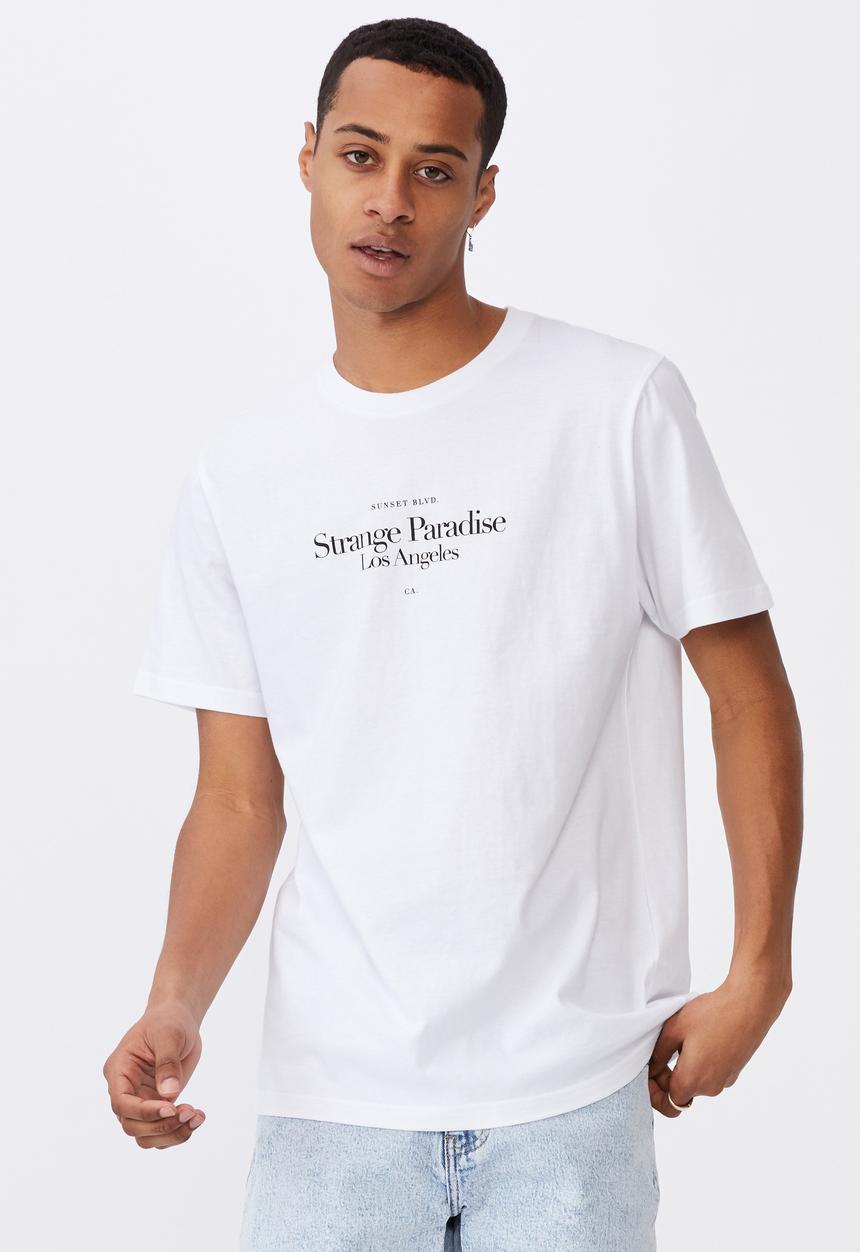 Cotton On - Tbar text t-shirt  - white