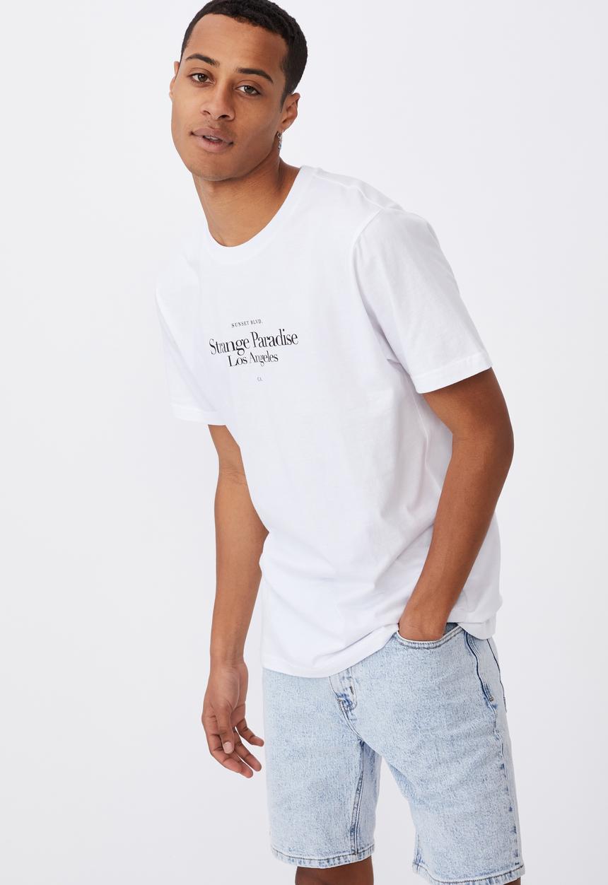 Cotton On - Tbar text t-shirt  - white