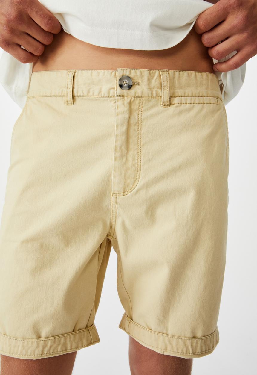 Cotton On - Washed chino short - pigment lemon