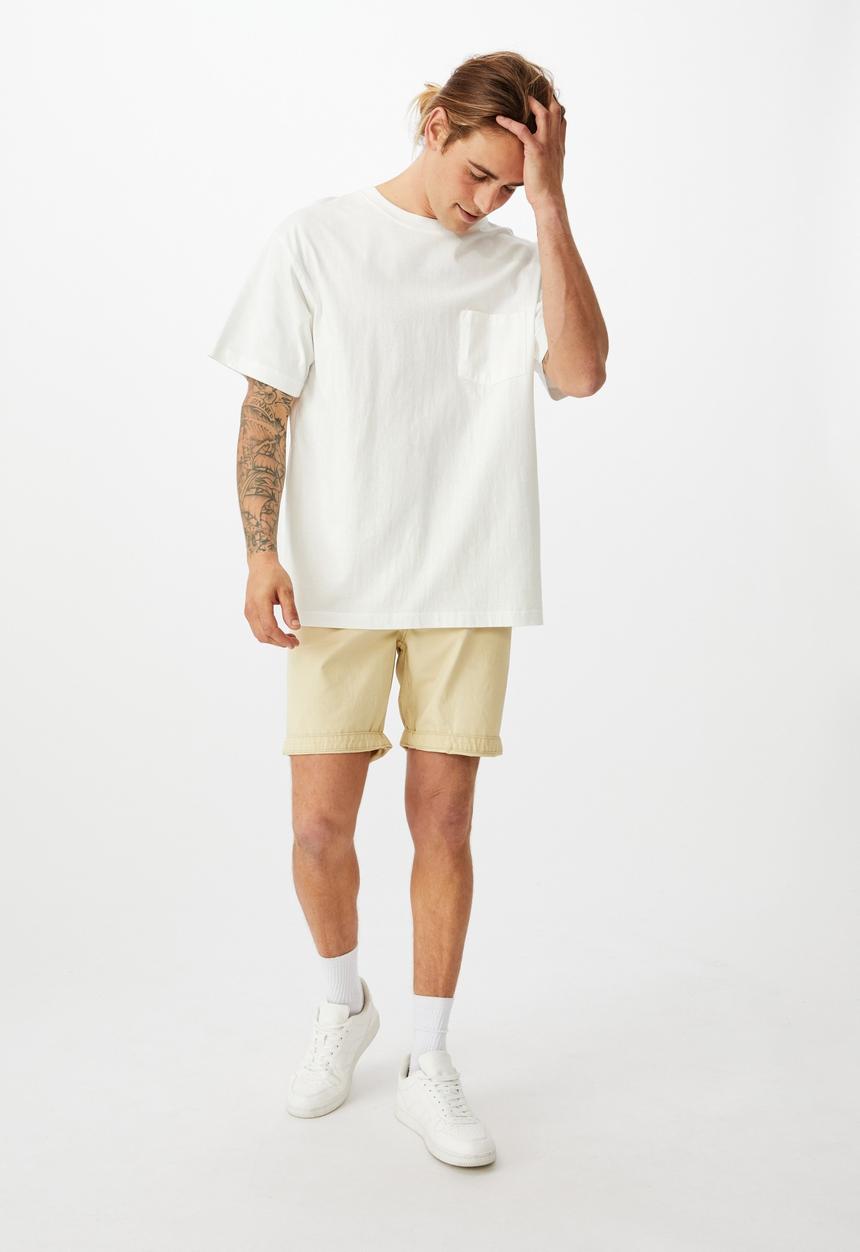 Cotton On - Washed chino short - pigment lemon