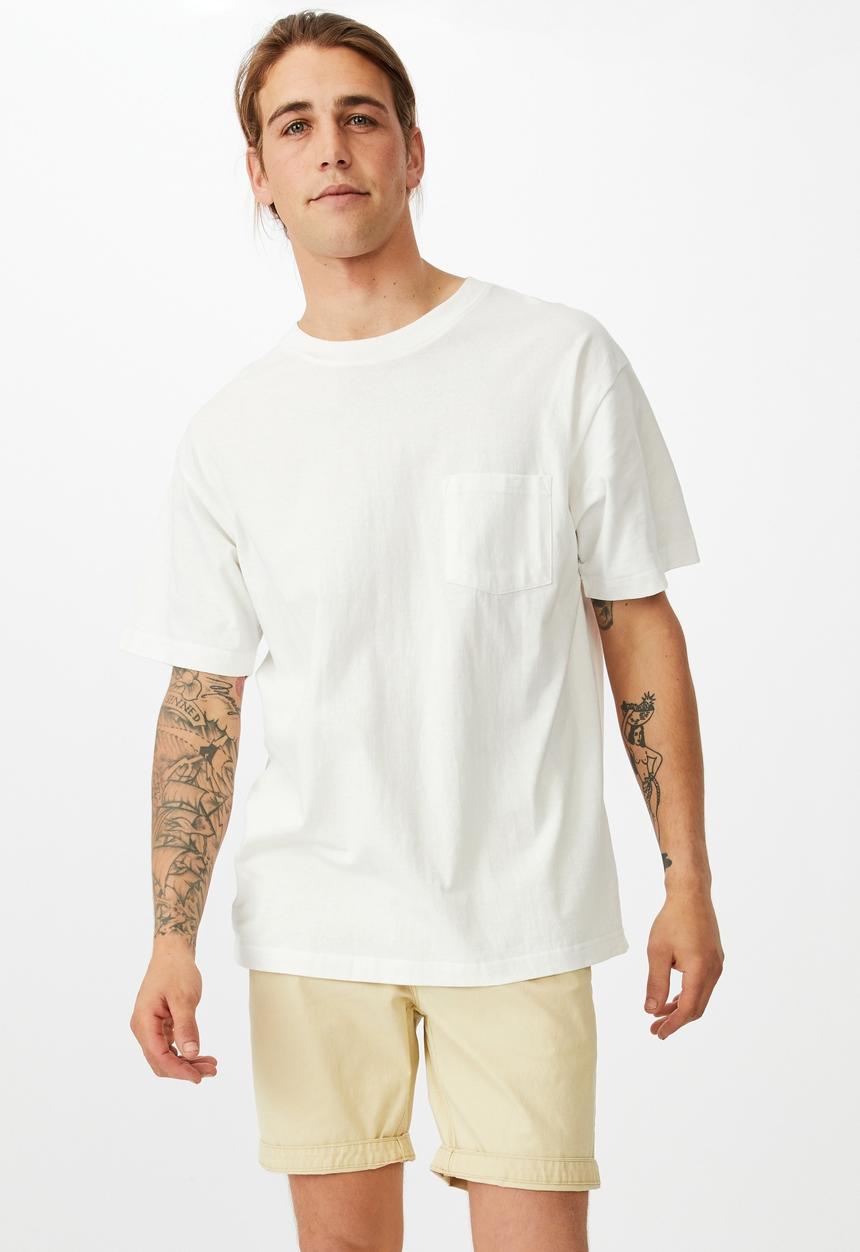 Cotton On - Washed chino short - pigment lemon