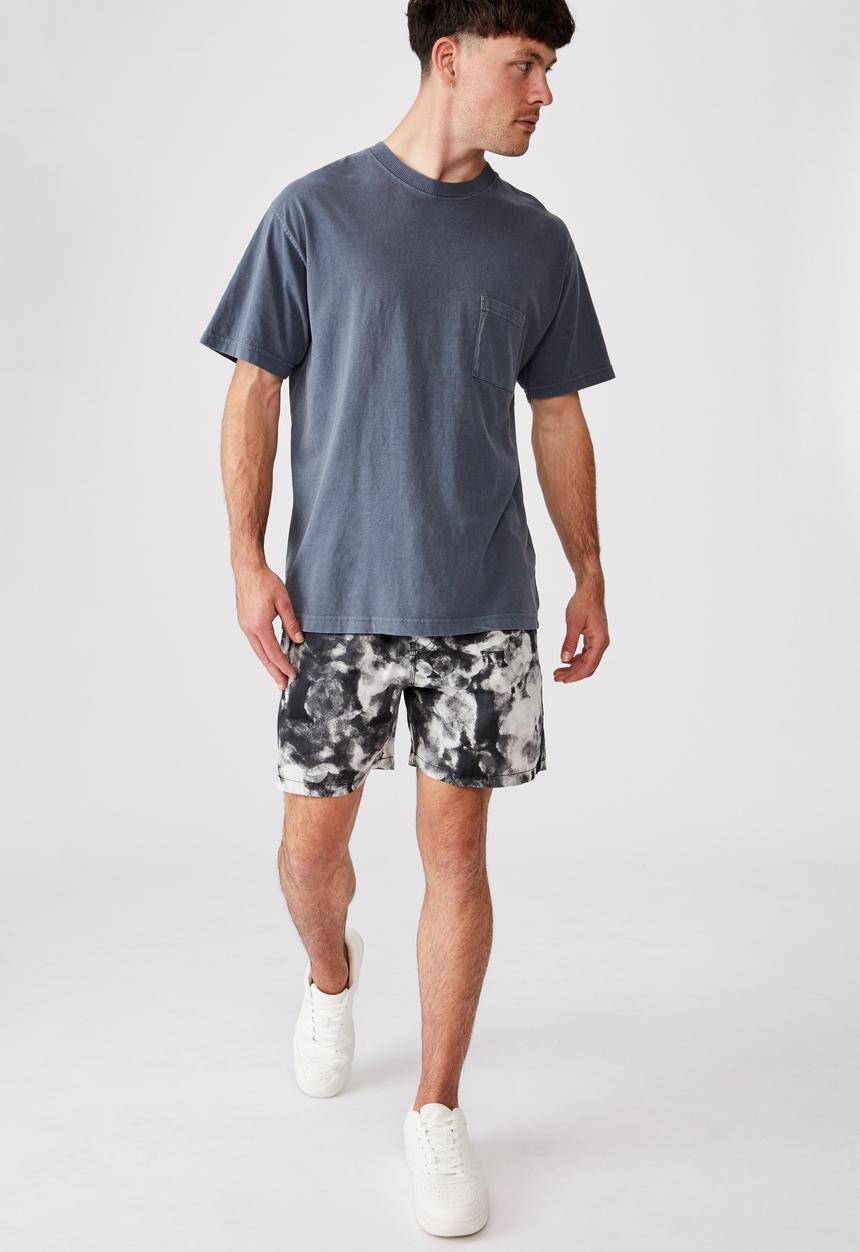 Cotton On - Kahuna short - black & white 