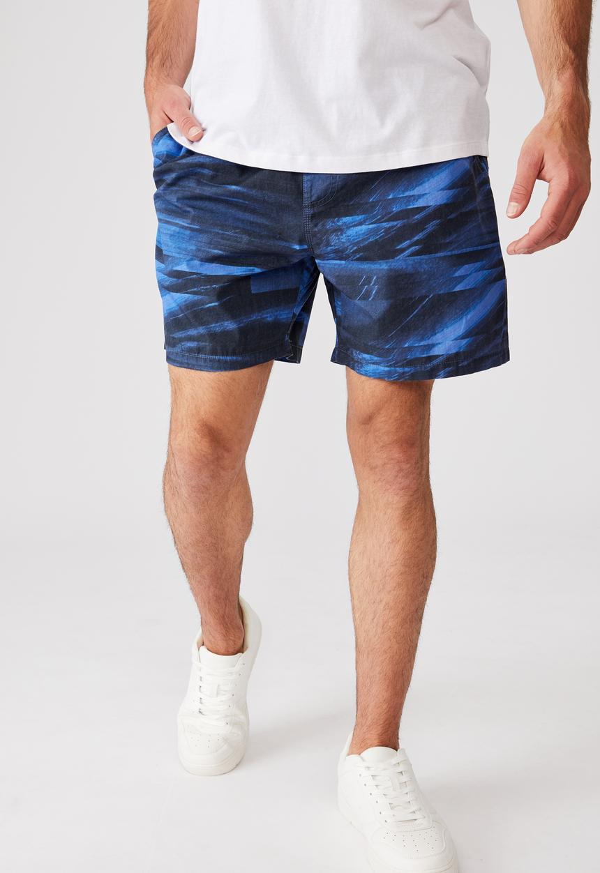 Cotton On - Kahuna short - blue & black 