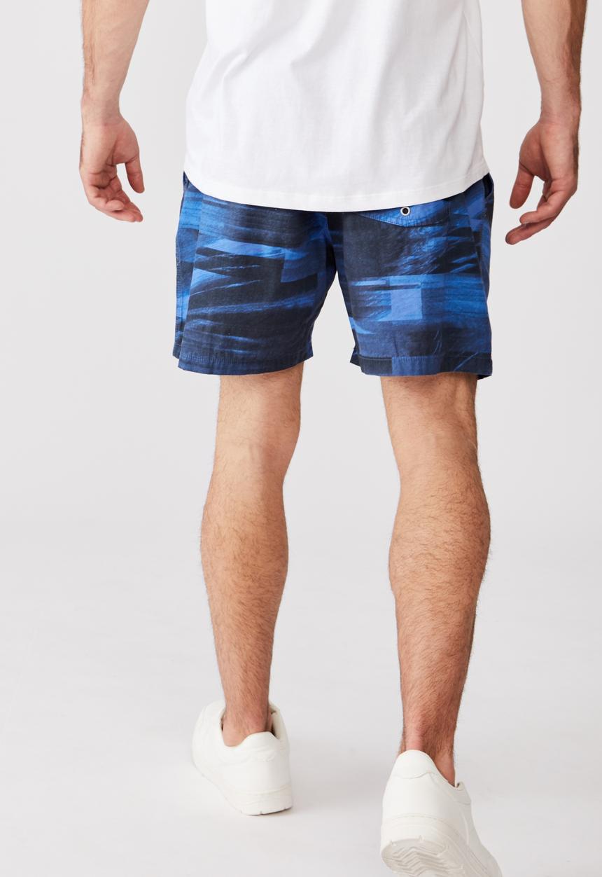Cotton On - Kahuna short - blue & black 