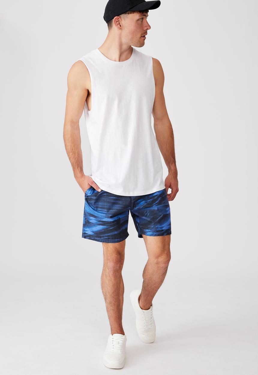 Cotton On - Kahuna short - blue & black 