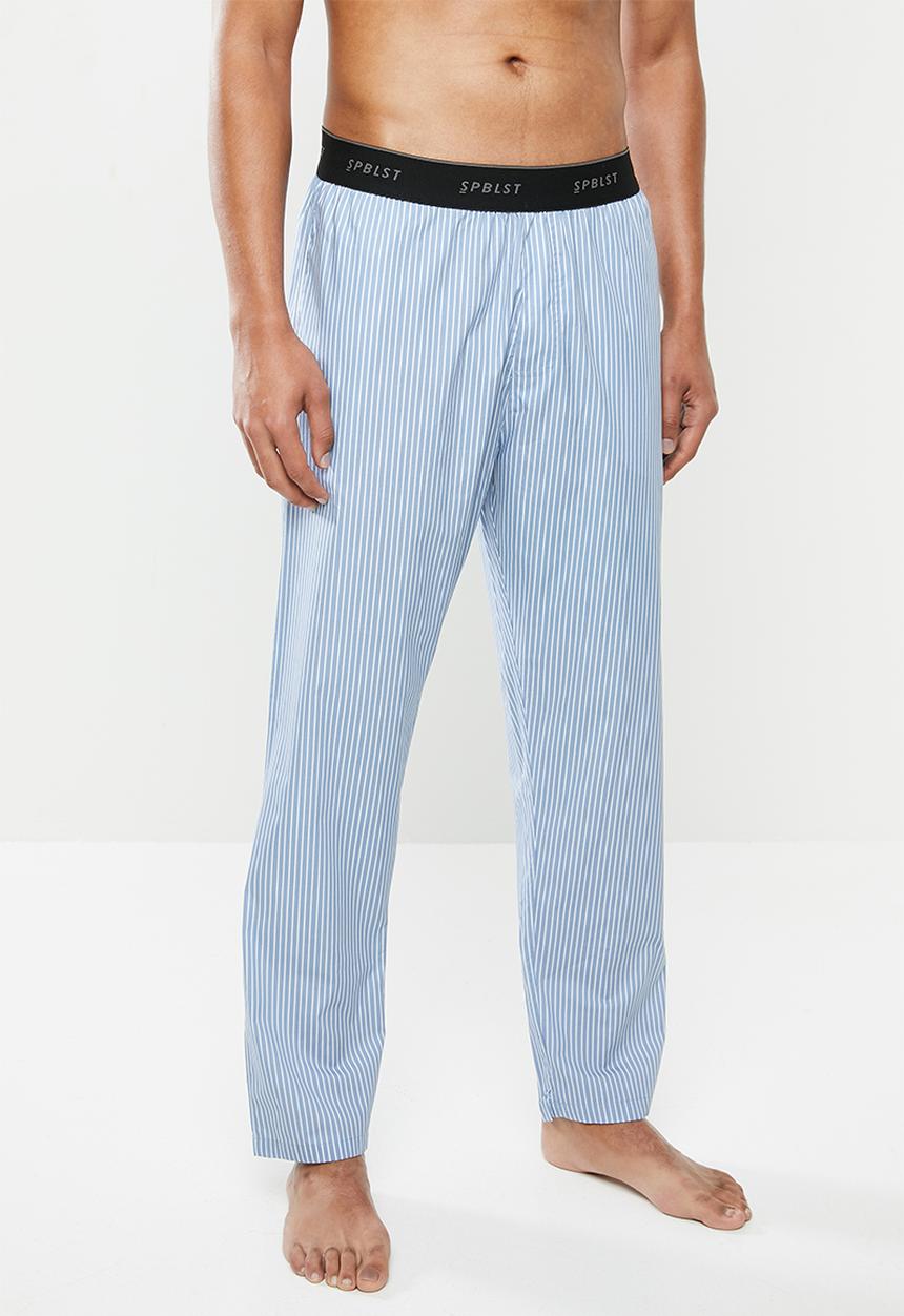 Superbalist - Woven sleep pants - blue & white