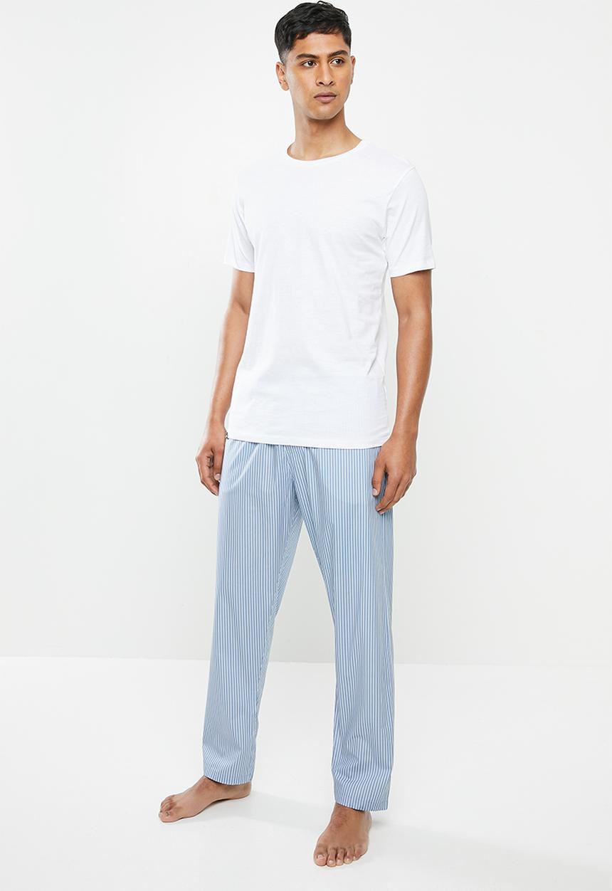Superbalist - Woven sleep pants - blue & white
