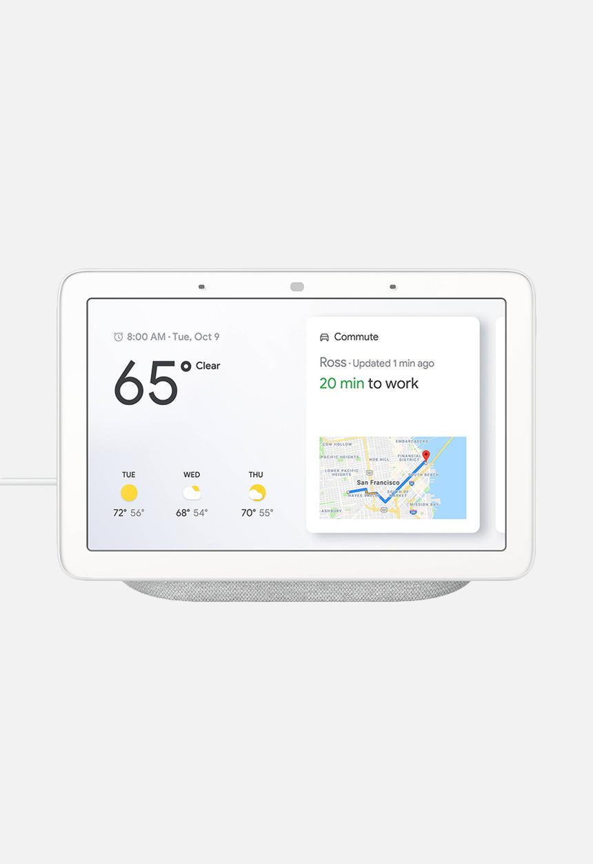 Google - Google Nest Hub Smart Display Speaker - Chalk