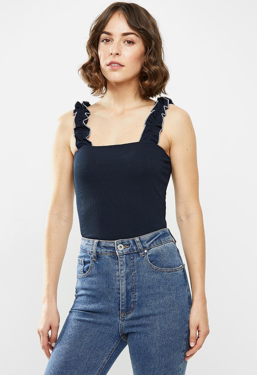 Jacqueline de Yong - Fulla strap top - navy
