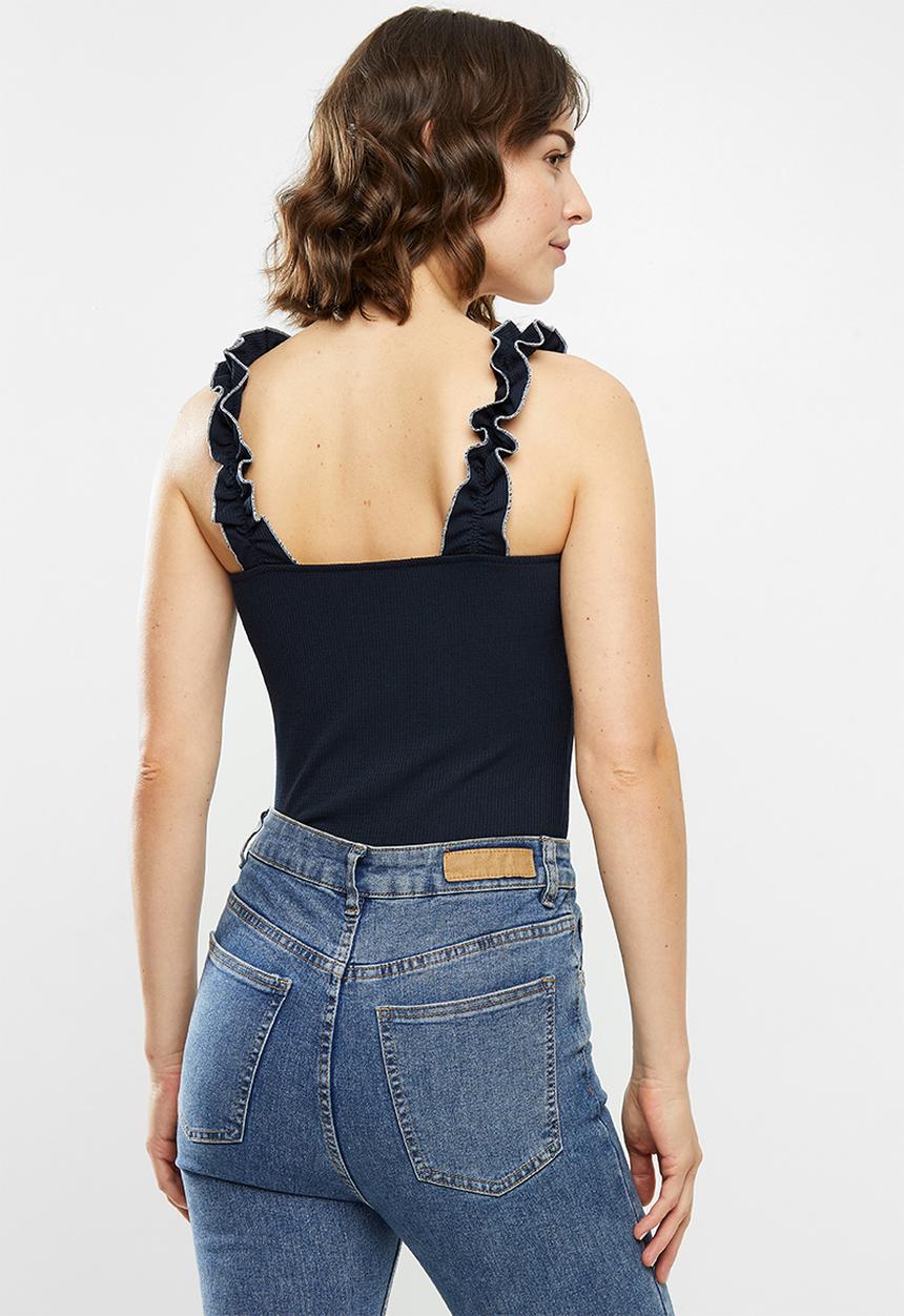 Jacqueline de Yong - Fulla strap top - navy