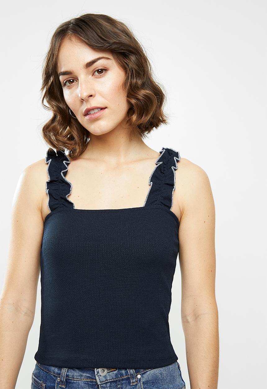 Jacqueline de Yong - Fulla strap top - navy