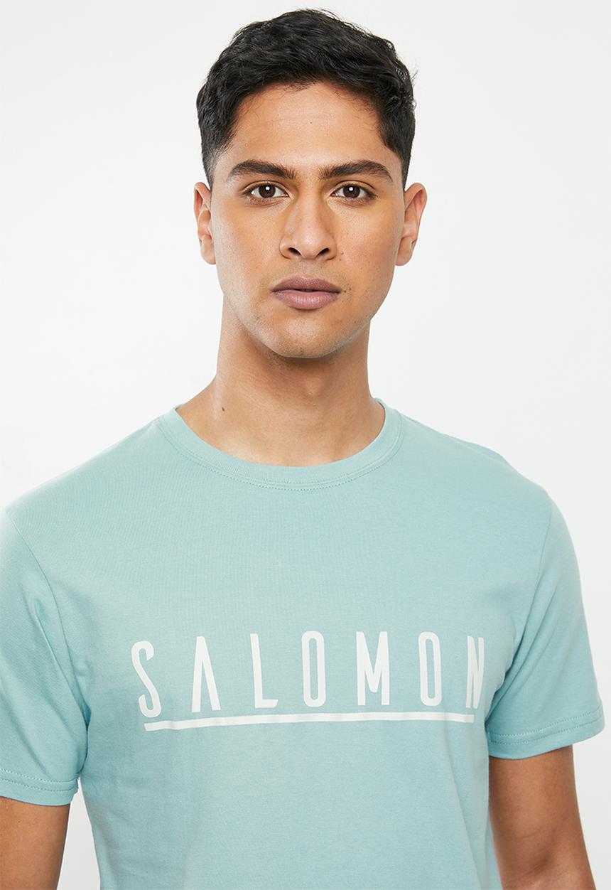Salomon - Underscore short sleeve tee - stone blue