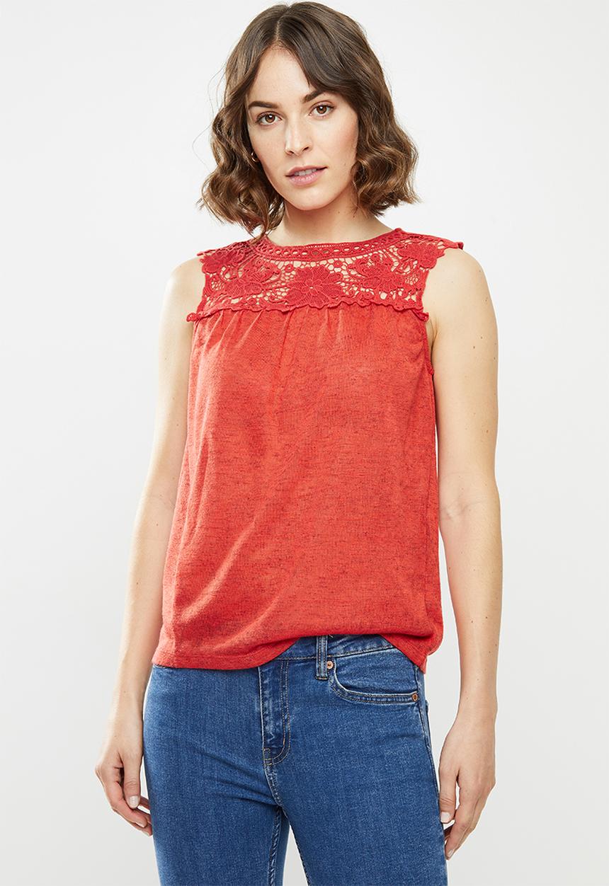 Vero Moda - Karola top - red
