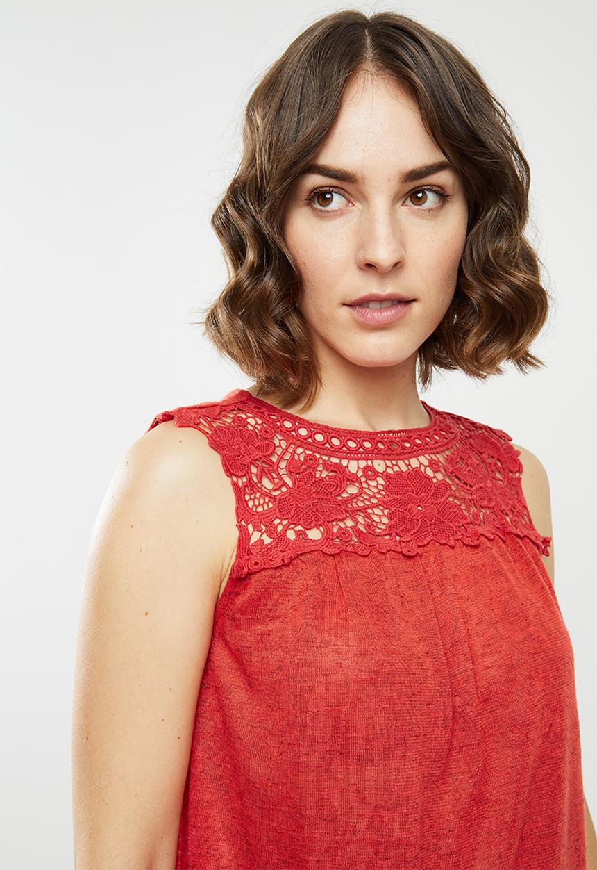 Vero Moda - Karola top - red