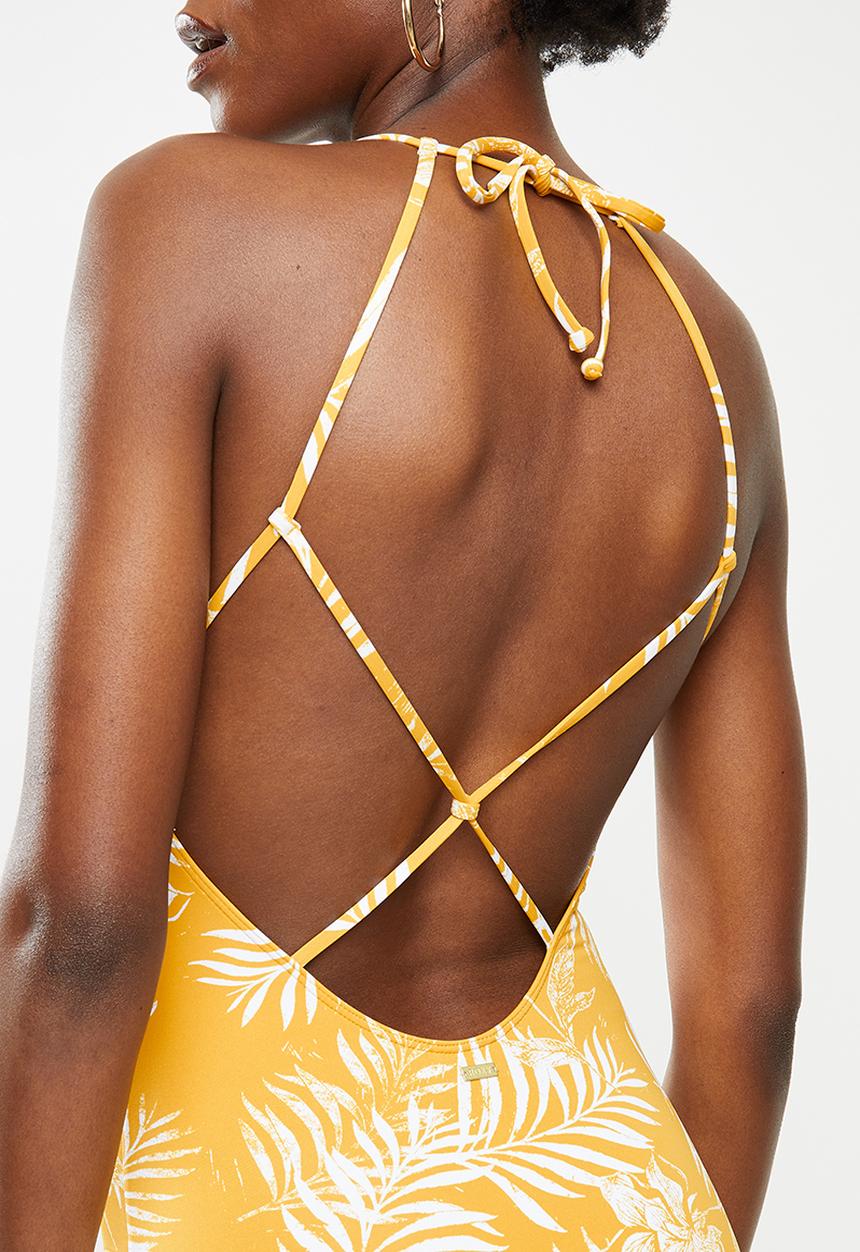 Roxy - Beach classics fashion one piece - yellow