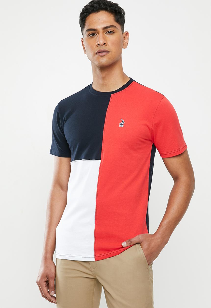 POLO - Sport don colour block tee - red