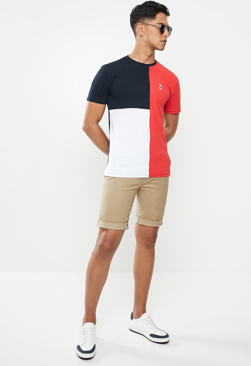 POLO - Sport don colour block tee - red