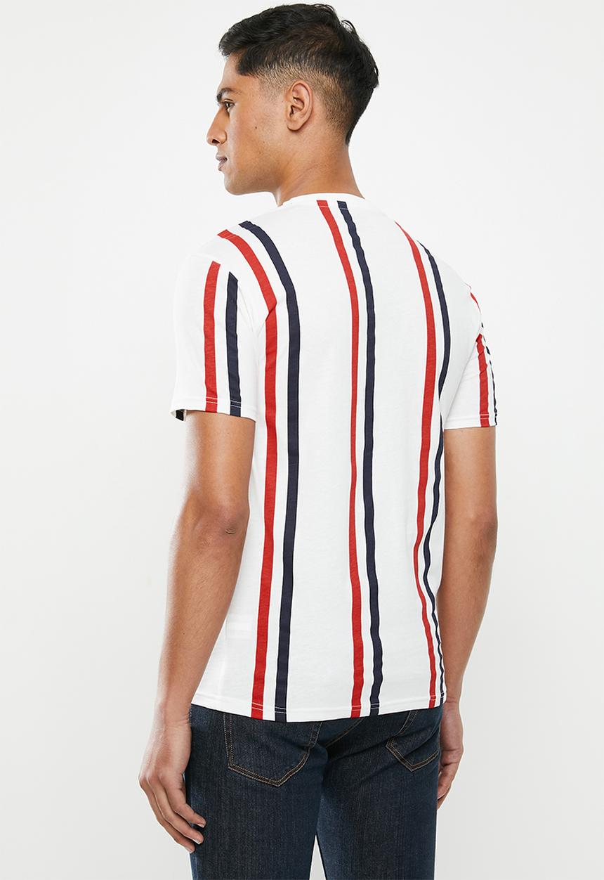 POLO - Sport dan stripe tee - white
