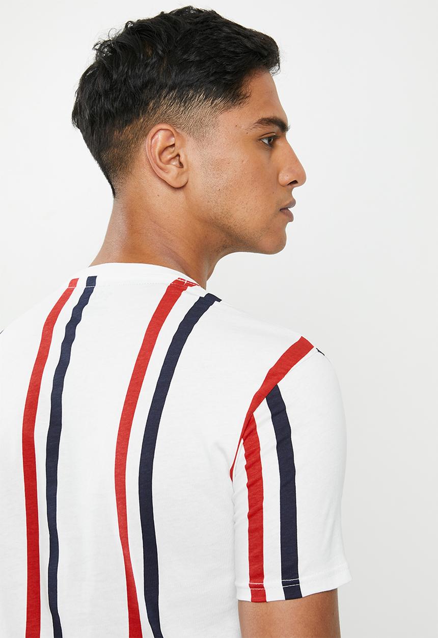 POLO - Sport dan stripe tee - white
