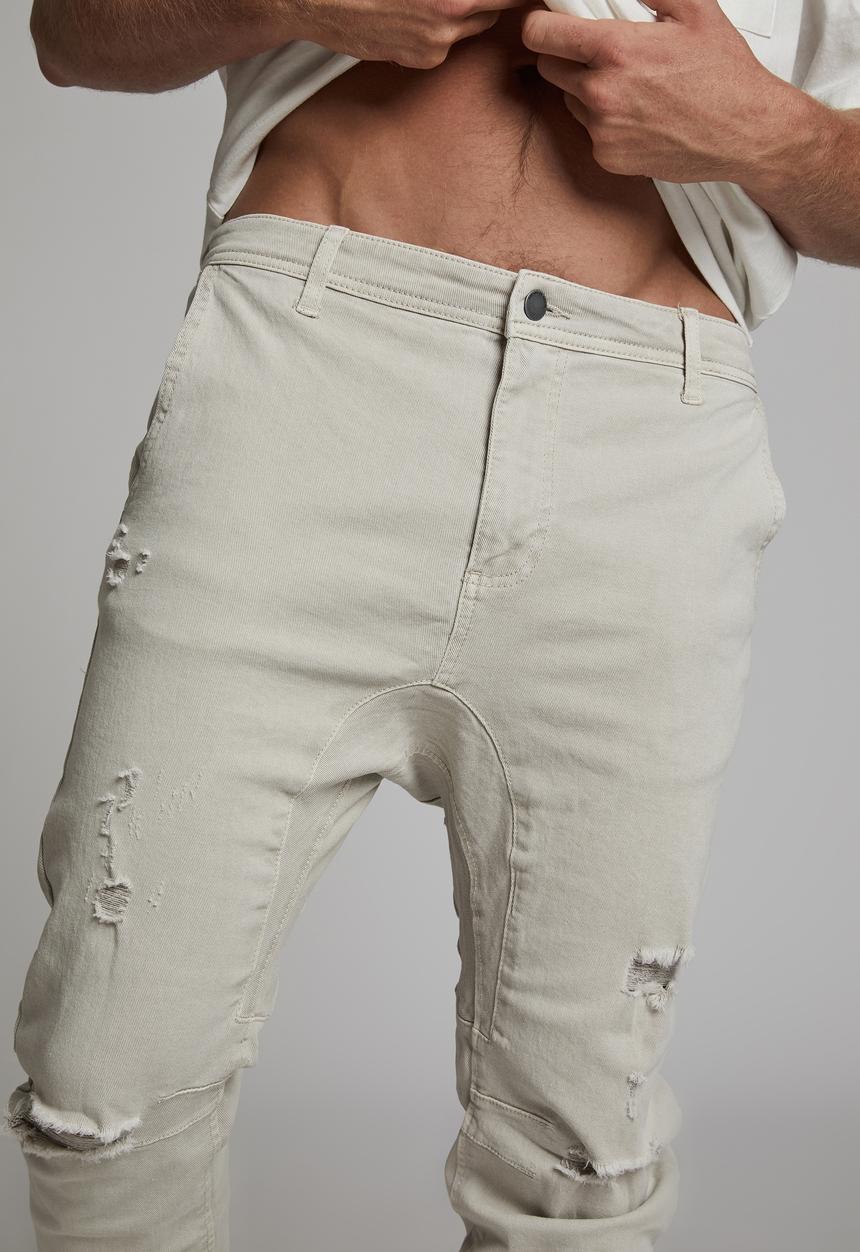Cotton On - Slim denim jogger - bone
