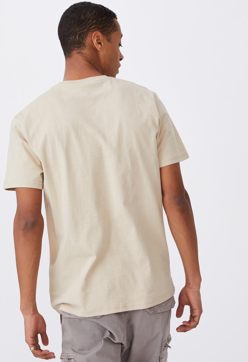 Cotton On - Tbar art T-shirt - clay stone