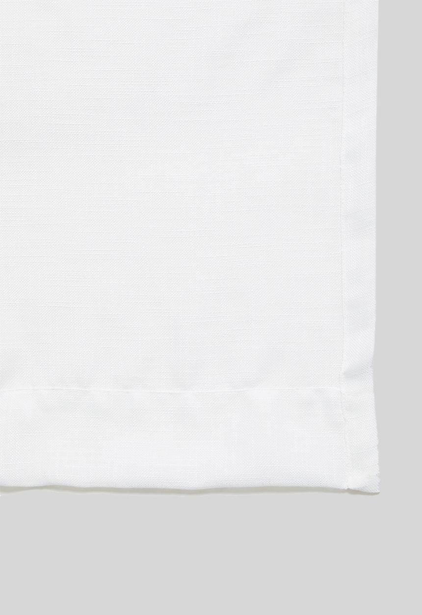 Sixth Floor - Slub unlined taped café curtain - white