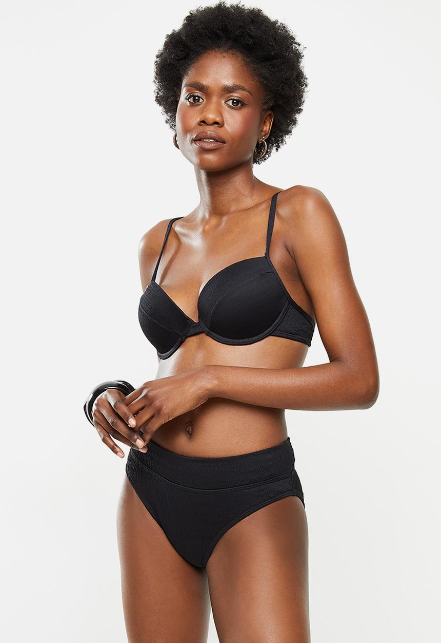 Lizzy - Katrina high waisted bikini bottoms - black