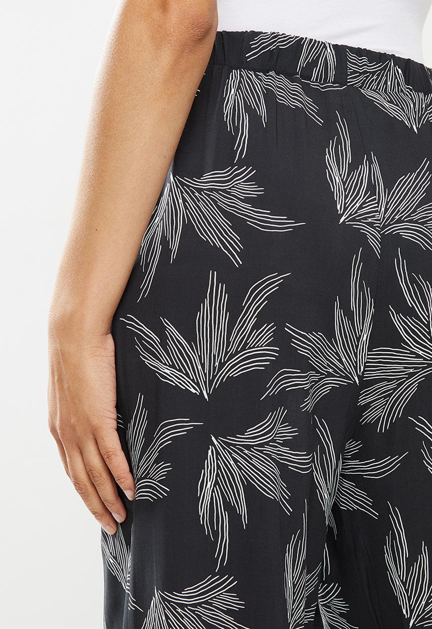 edit - Bold print pallazzo pant - black & white 