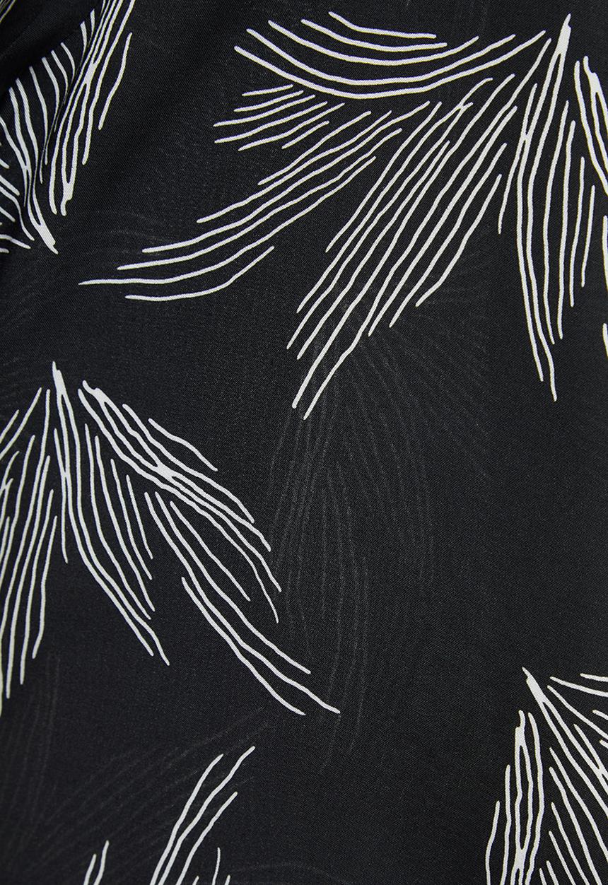 edit - Long shacket - black & white 