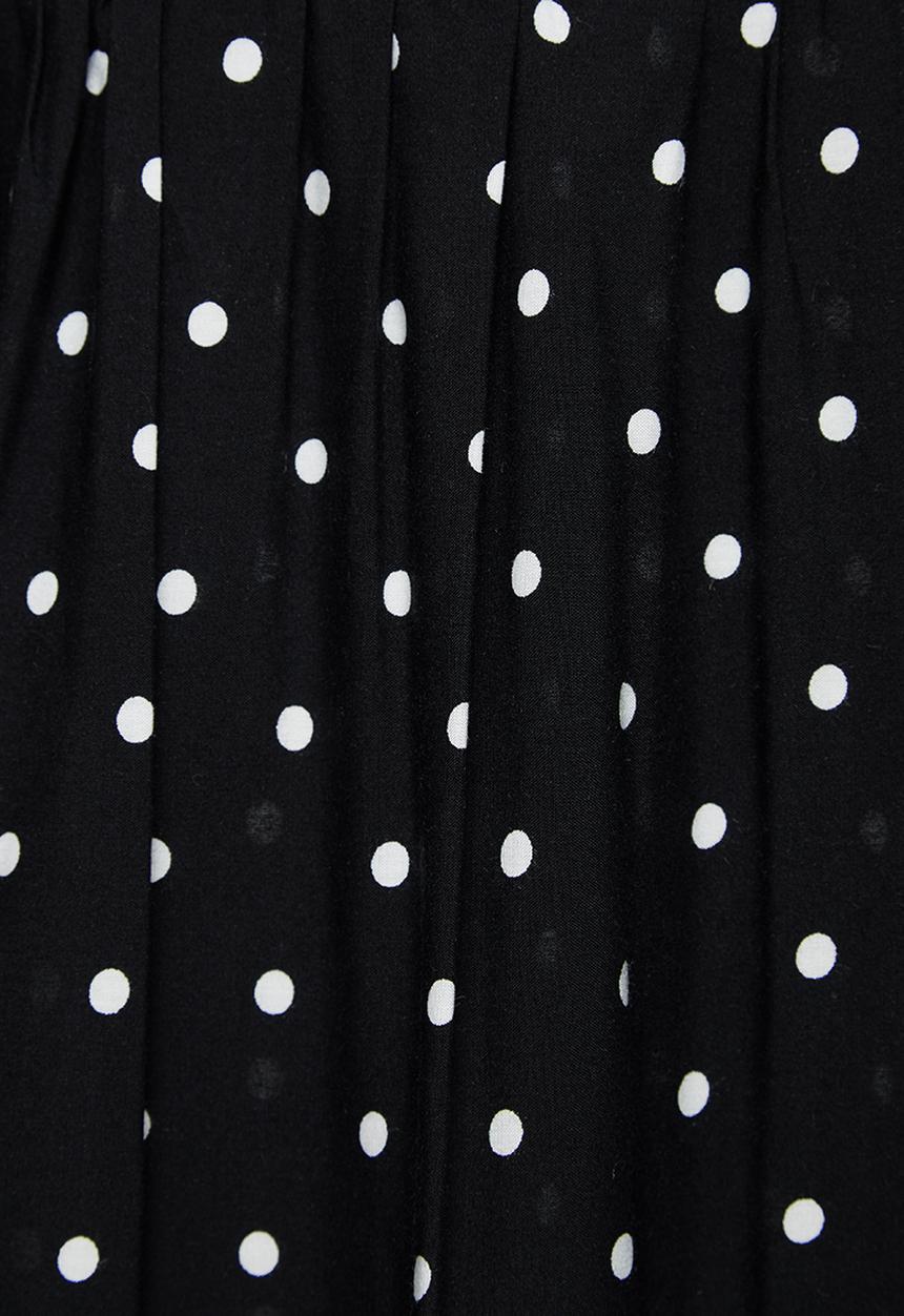 edit - Highneck tiered maxi - black & white 