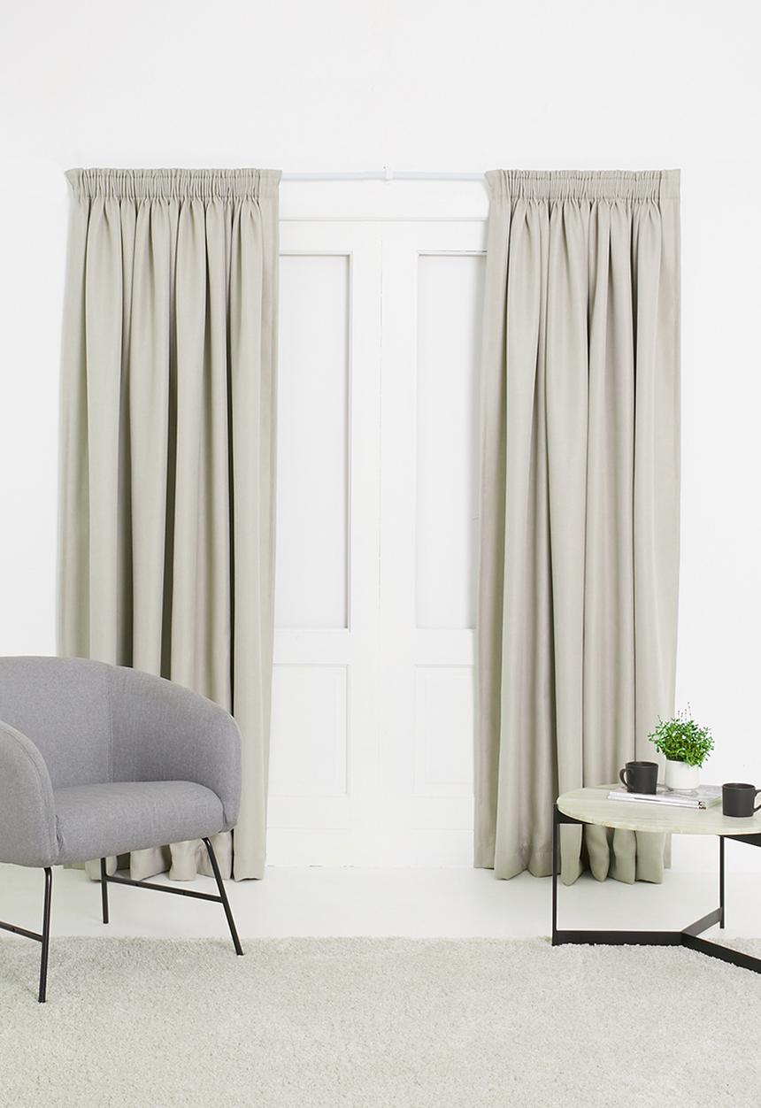 Sixth Floor - Metro self-lined taped curtain - natural