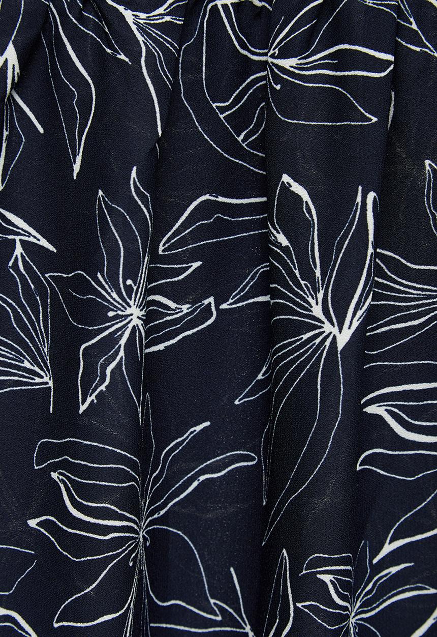 edit - Highneck tiered maxi - navy & white 