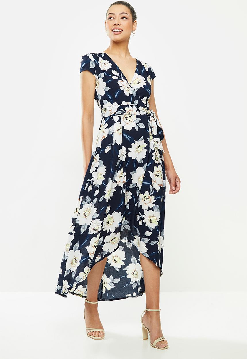 Revenge - High low floral midi dress - multi