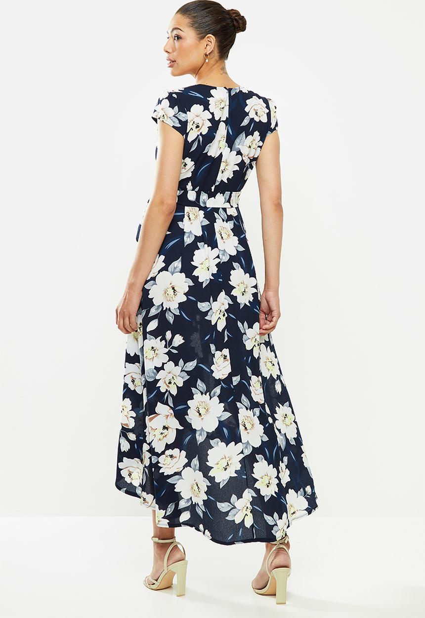Revenge - High low floral midi dress - multi