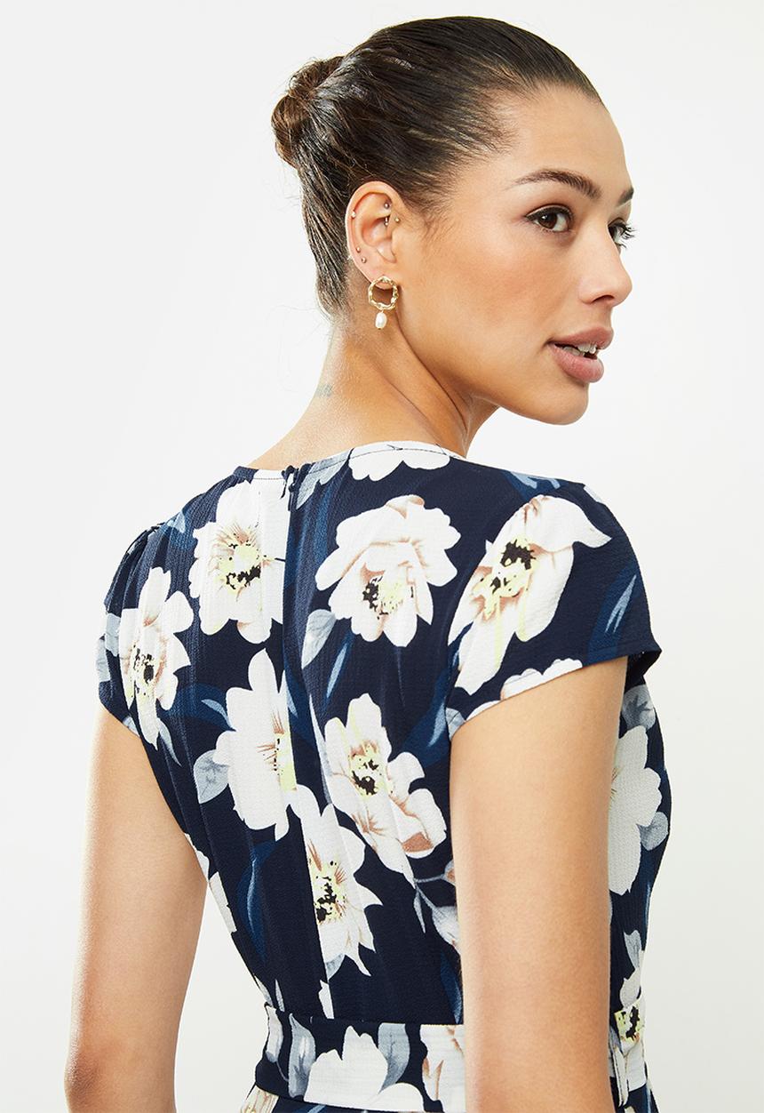 Revenge - High low floral midi dress - multi