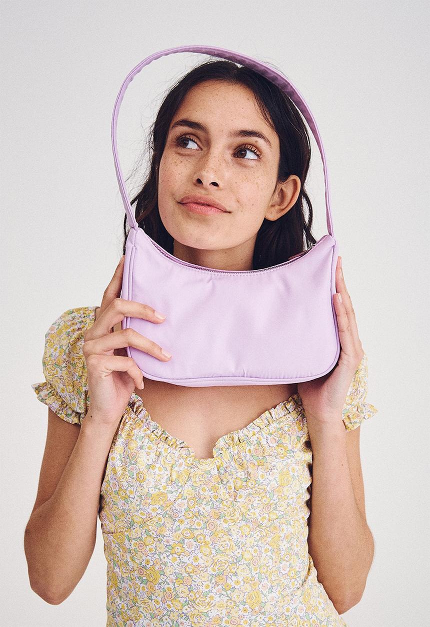 Rubi - Nylon underarm bag - lilac