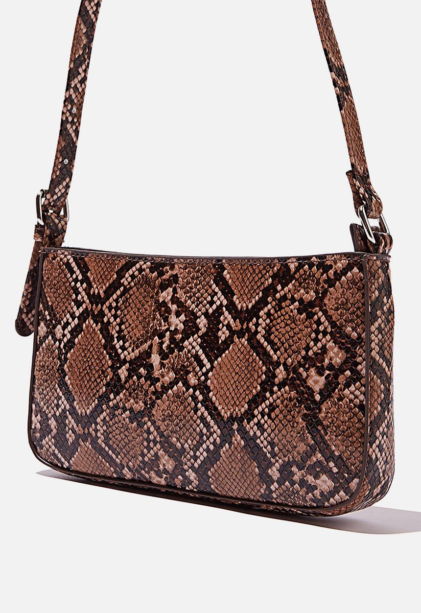 Rubi - Lexi underarm bag - brown & black