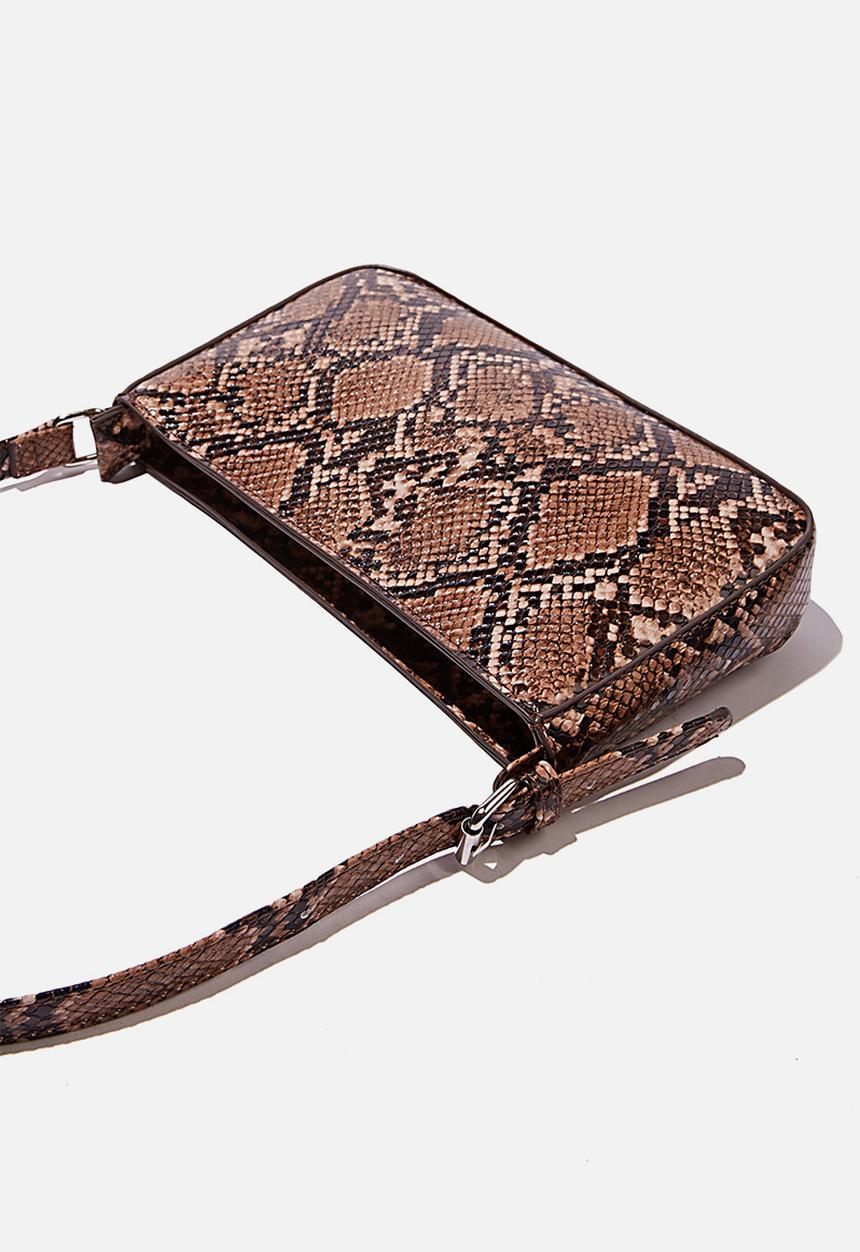Rubi - Lexi underarm bag - brown & black