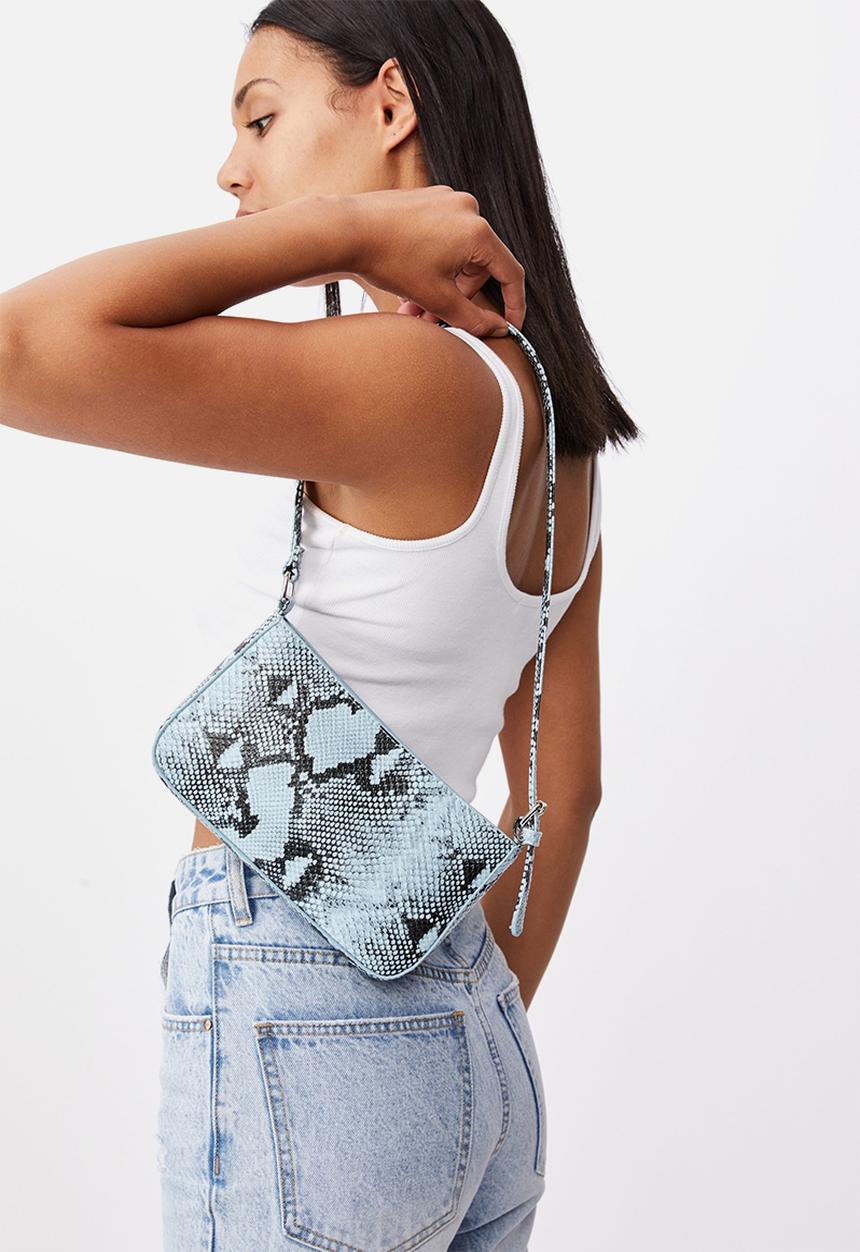 Rubi - Lexi underarm bag - blue multi texture