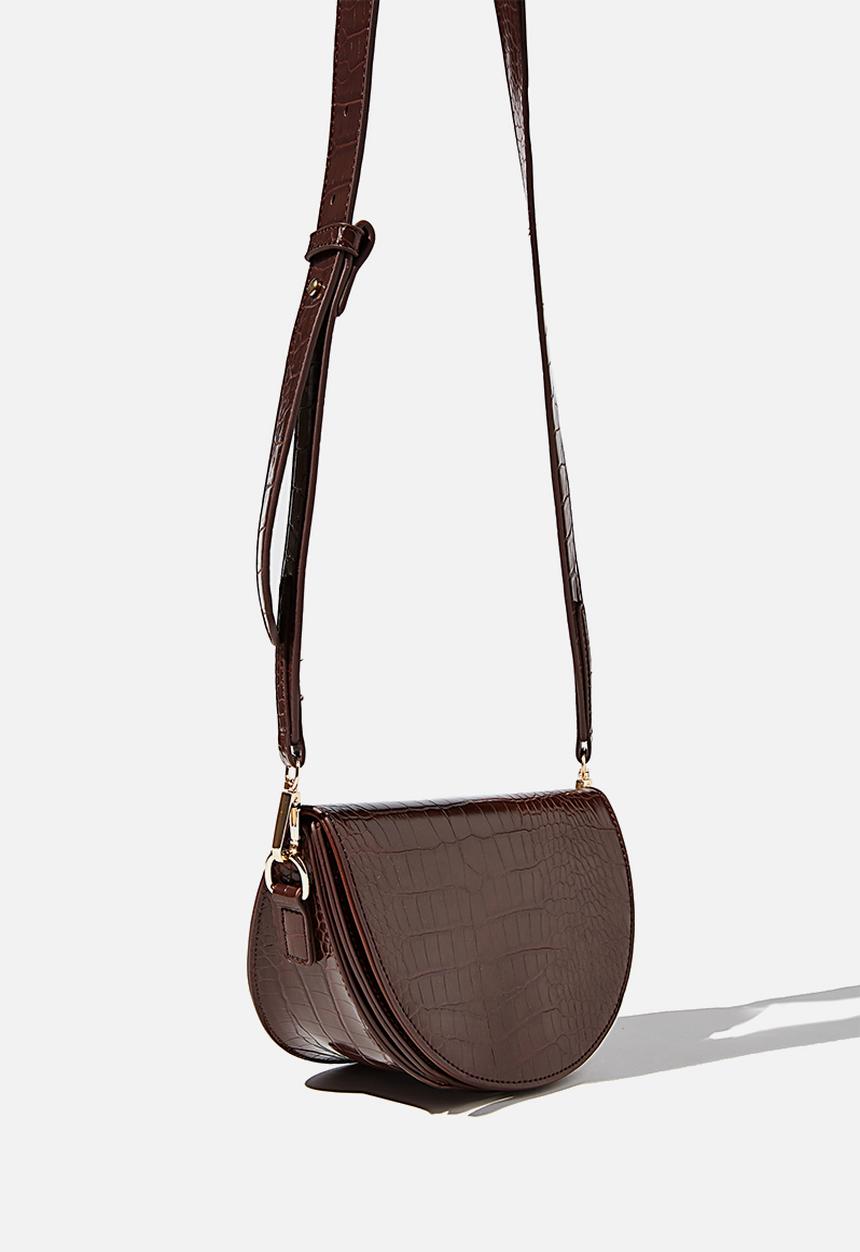 Rubi - Georgie cross body bag - choc texture